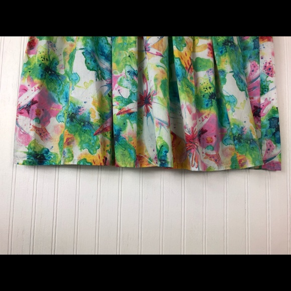 Vassalli Women's Multicolor Floral A-Line Skirt Sz 10 - Picture 5 of 9